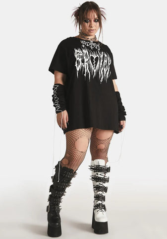 Plus Broken Heartz Graphic Tee