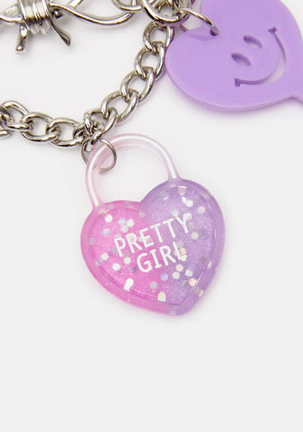 Padlocked Pretty Chain Link Necklace