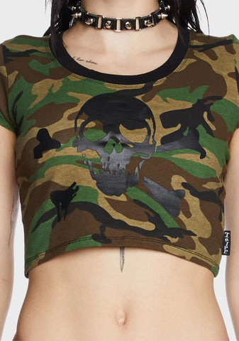 Super Skull Crop Tee