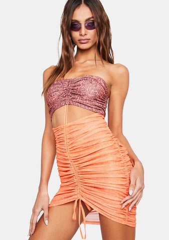 Skinny Dipping Ruched Mini Dress