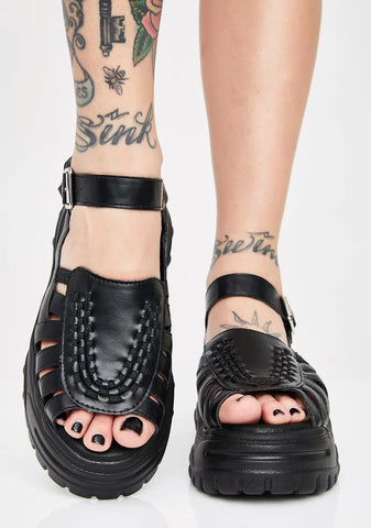 Midnight Wave Platform Creeper Sandal