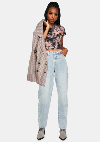 V-Waist Straight Leg Jeans