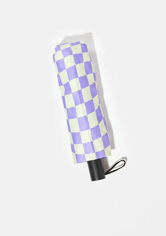Magic Drizzle Days Checkered Umbrella