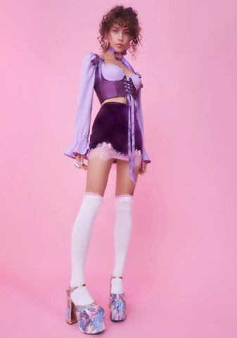 Lilac My Beloved Underbust Corset Top