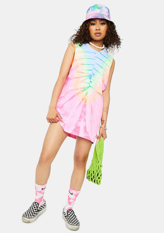 Ready For U Tie Dye Tank Dress