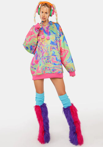 Acid Amoeba Oversized Hoodie