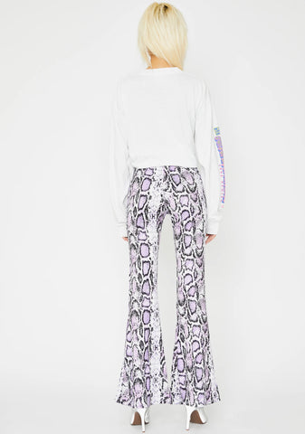 Grape Vile Riot Snake Skin Flares
