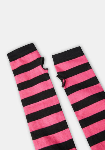 Season Of The Witch Striped Gloves