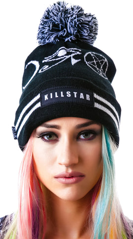 Symbol Pom Pom Beanie