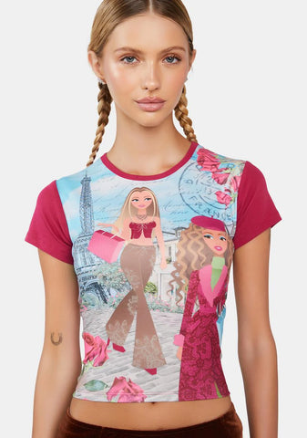 I See France Crop Top