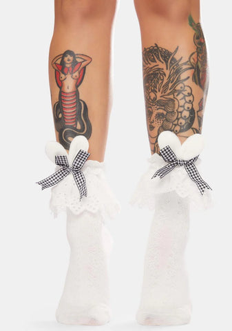 To Be Honest Ruffle Crew Socks