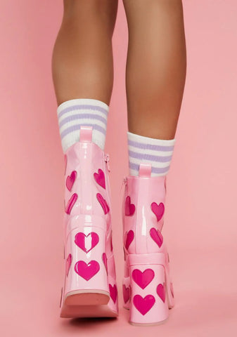 Sweet Retro Romance Ankle Boots