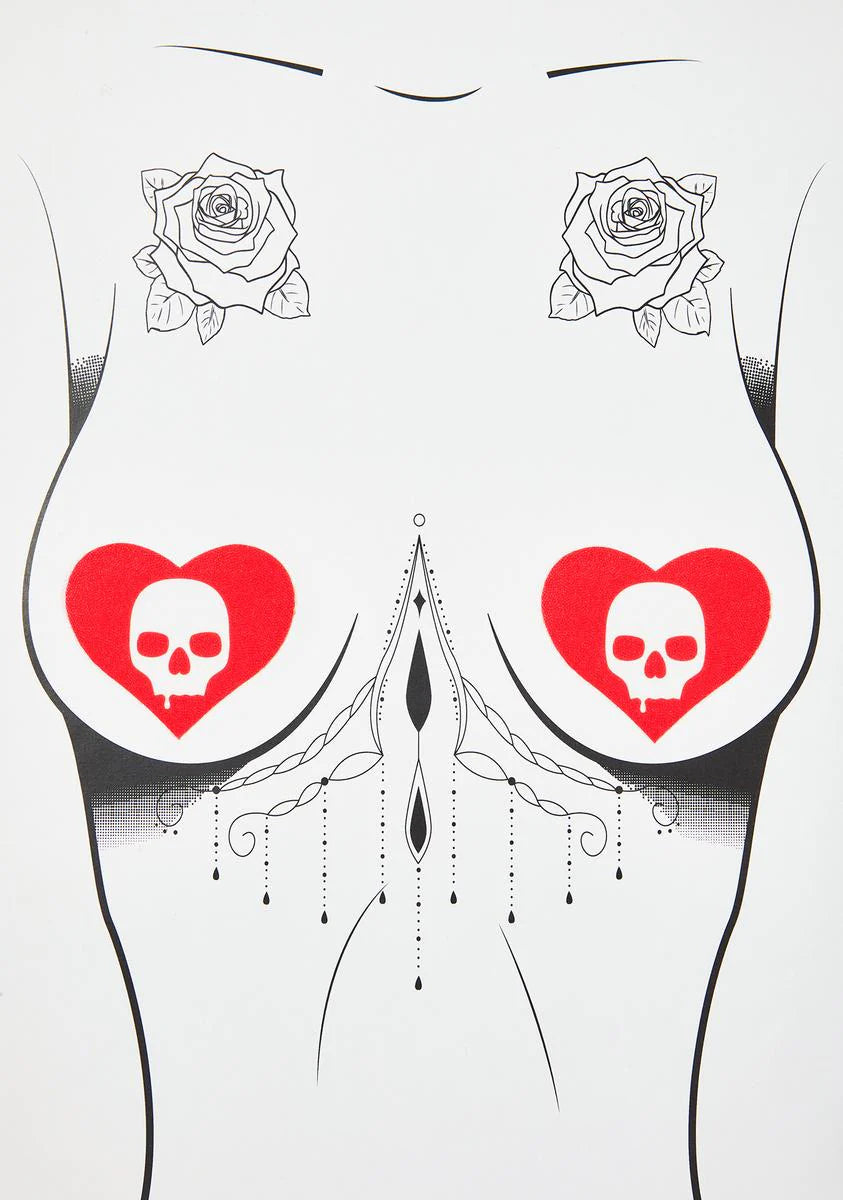 Heart Skull Pasties