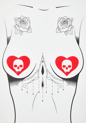 Heart Skull Pasties