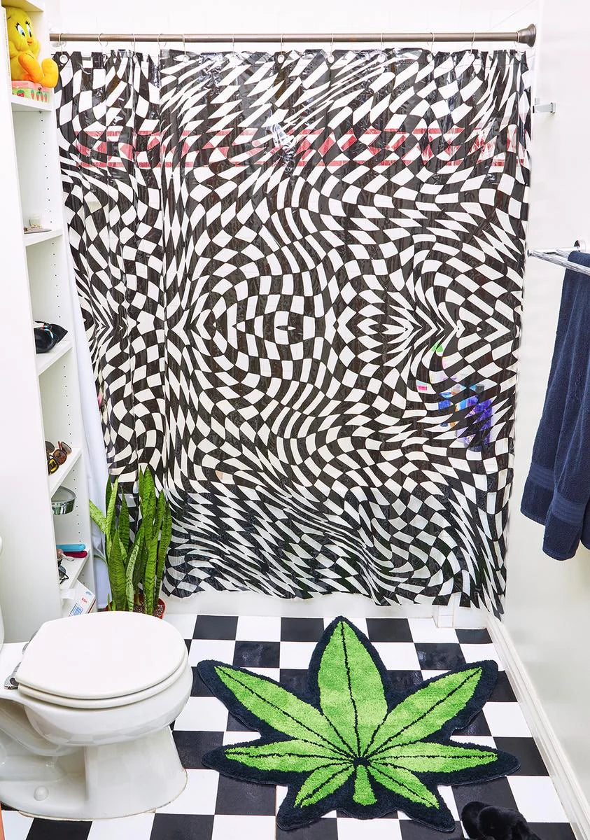 Warped Realm Checkered Shower Curtain