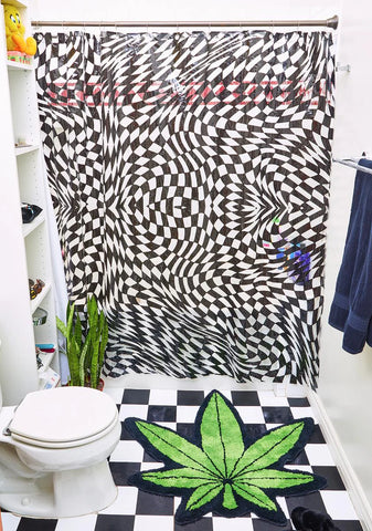 Warped Realm Checkered Shower Curtain
