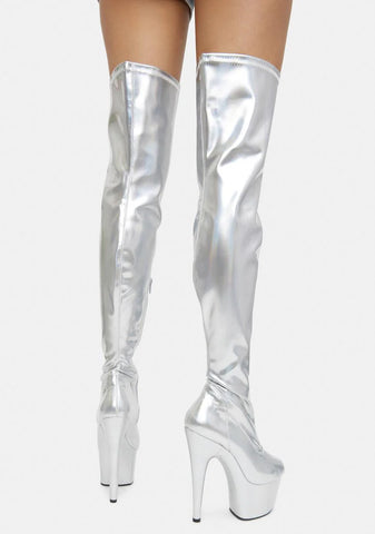 Silver Adore-3000HWR Thigh High Boots