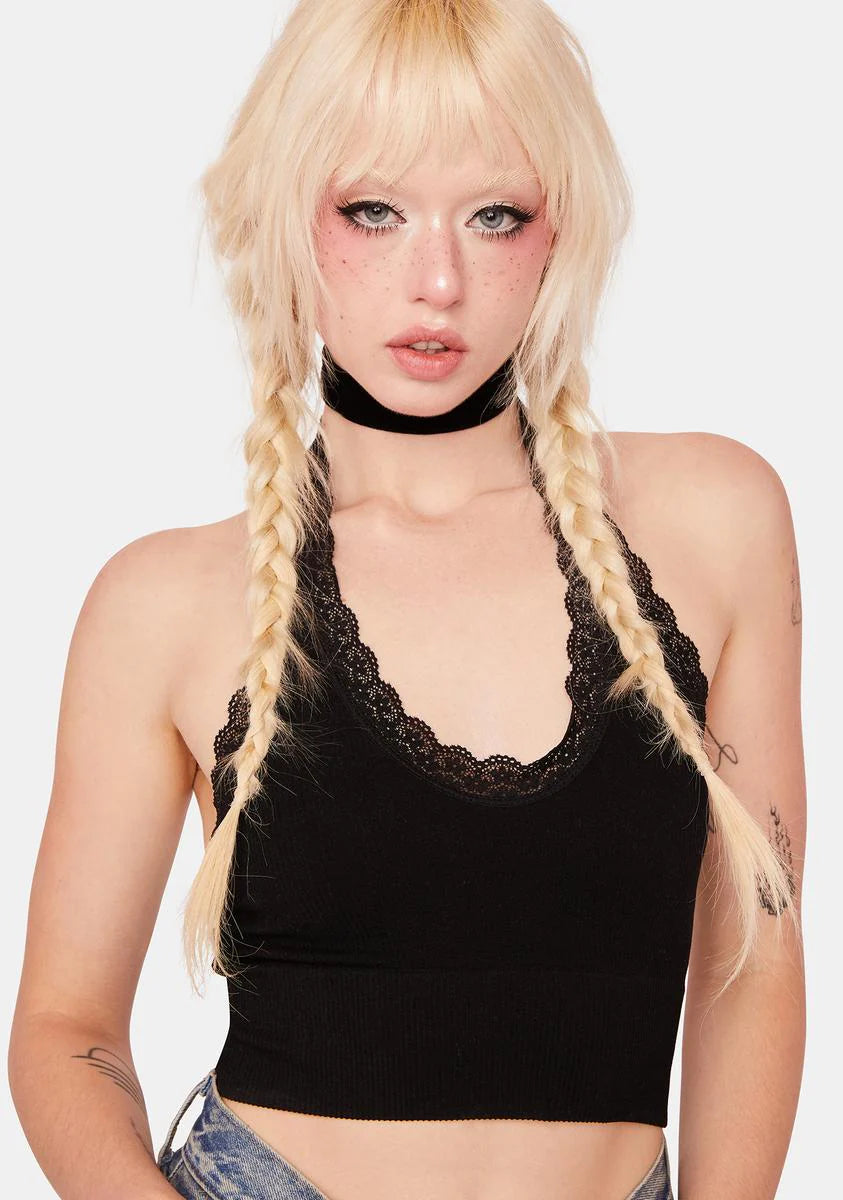 Midnight Love The Chase Halter Crop Top