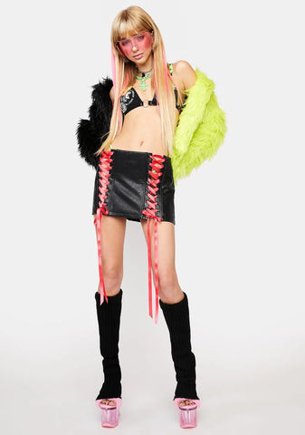 Endless Hours Lace-Up Skirt