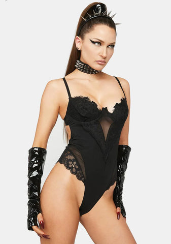 Noir That's One Secret Lace Teddy