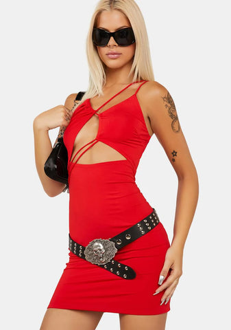Time To Party Cutout Mini Dress