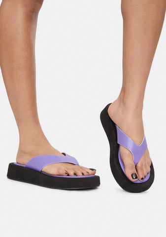 Lilac Enjoy The Ride Platform Sandals