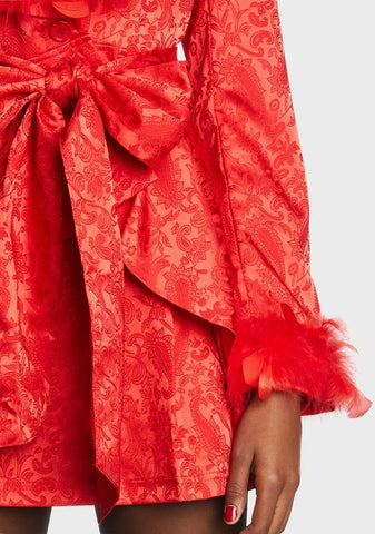 Spicy Crushes And Wishes Brocade Coat