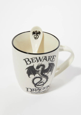 Dragon Is Stirring Cup And Spoon