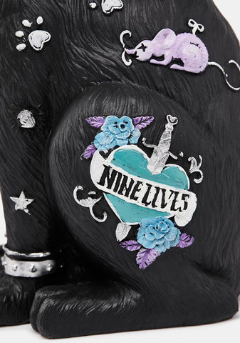 Nine Lives Cat Figurine