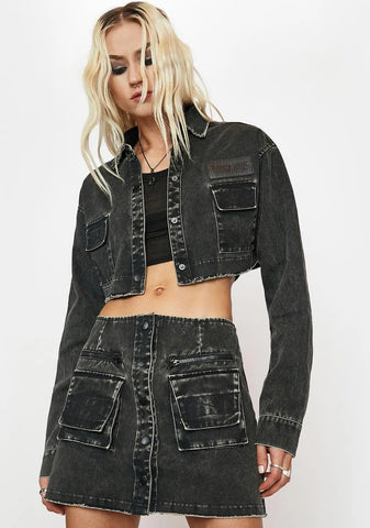Filter Cropped Cargo Jacket