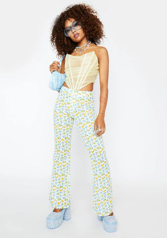 Lemon Fairy Chateau Organza Corset Top