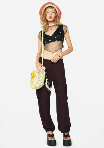 Pick The Scenic Route Mesh Top