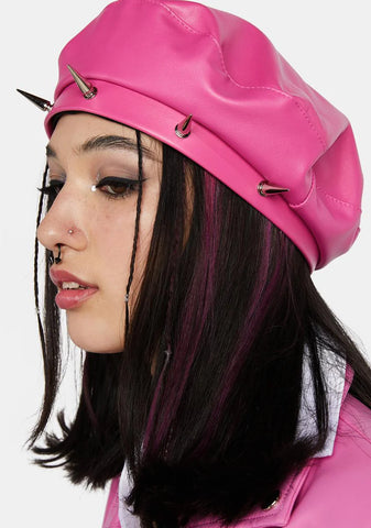 Candy Can't Control Me Spiked Beret