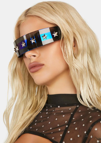 Dark Cyber Starlight Shield Sunglasses