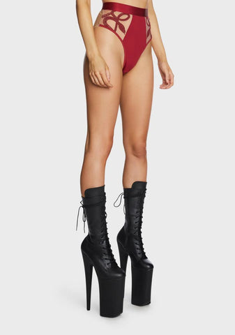 Red Medusa High Waisted Panties