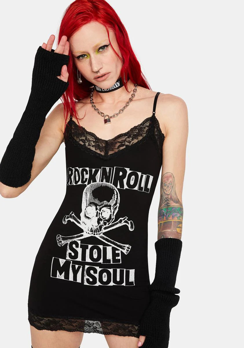 Rock N Roll Stole My Soul Cami Mini Dress
