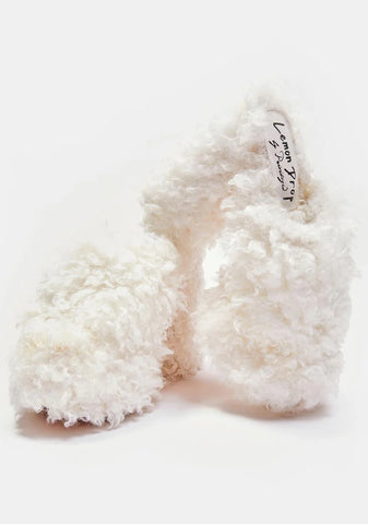 White Archie Slip On Heels