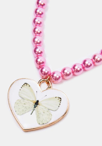 Euphoric Memories Butterfly Beaded Necklace