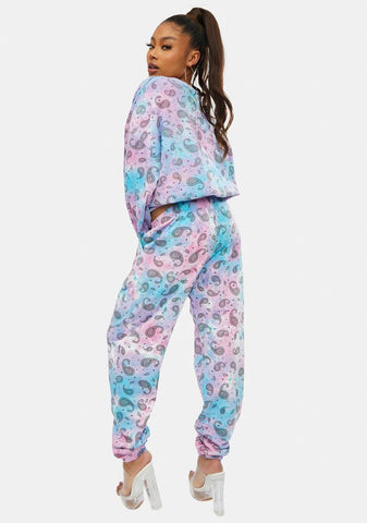 Take A Look Tie Dye Paisley Joggers