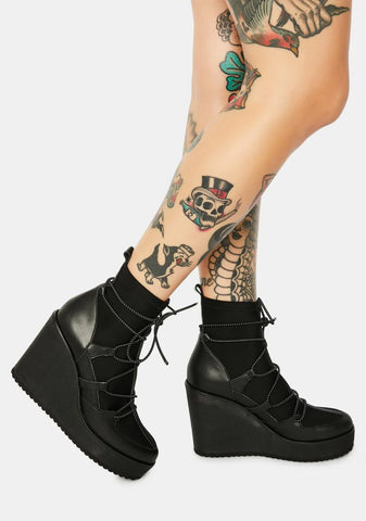 Atomic Wedge Lace-Up Booties