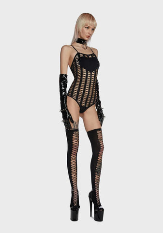 Hardened Heart Fishnet Teddy