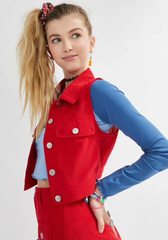 Spill It All Corduroy Vest