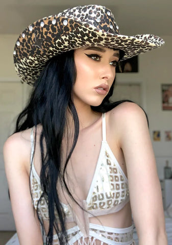 Diva Down Under Leopard Cowboy Hat