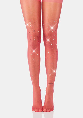 Candy Ring The Bling Sheer Rhinestone Tights