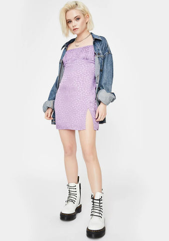 Ditsy Rose Lavender Lonma Mini Dress