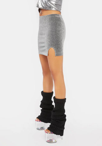 Charcoal Feel The Rhythm Mini Skirt