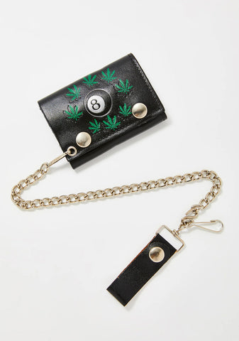 Weed & 8 Ball Chain Wallet