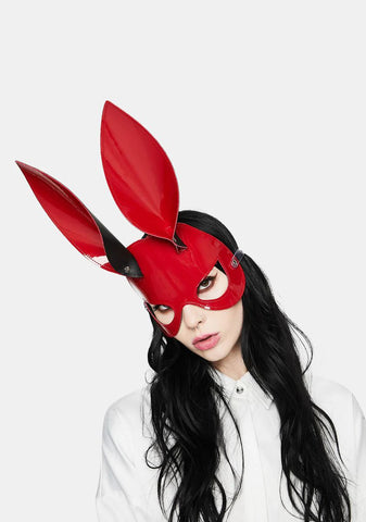 Cherry Ice Pink Bunny Ears Eye Mask