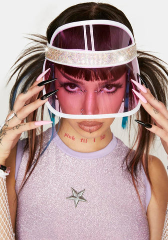 Diva Spill The Glitter Rhinestone Visor