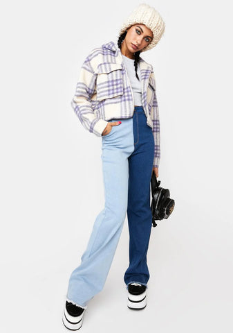 Shining On You Plaid Hoodie